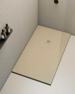 Poalgi Receveur de douche extraplat beige 70x160 cm Hos's -