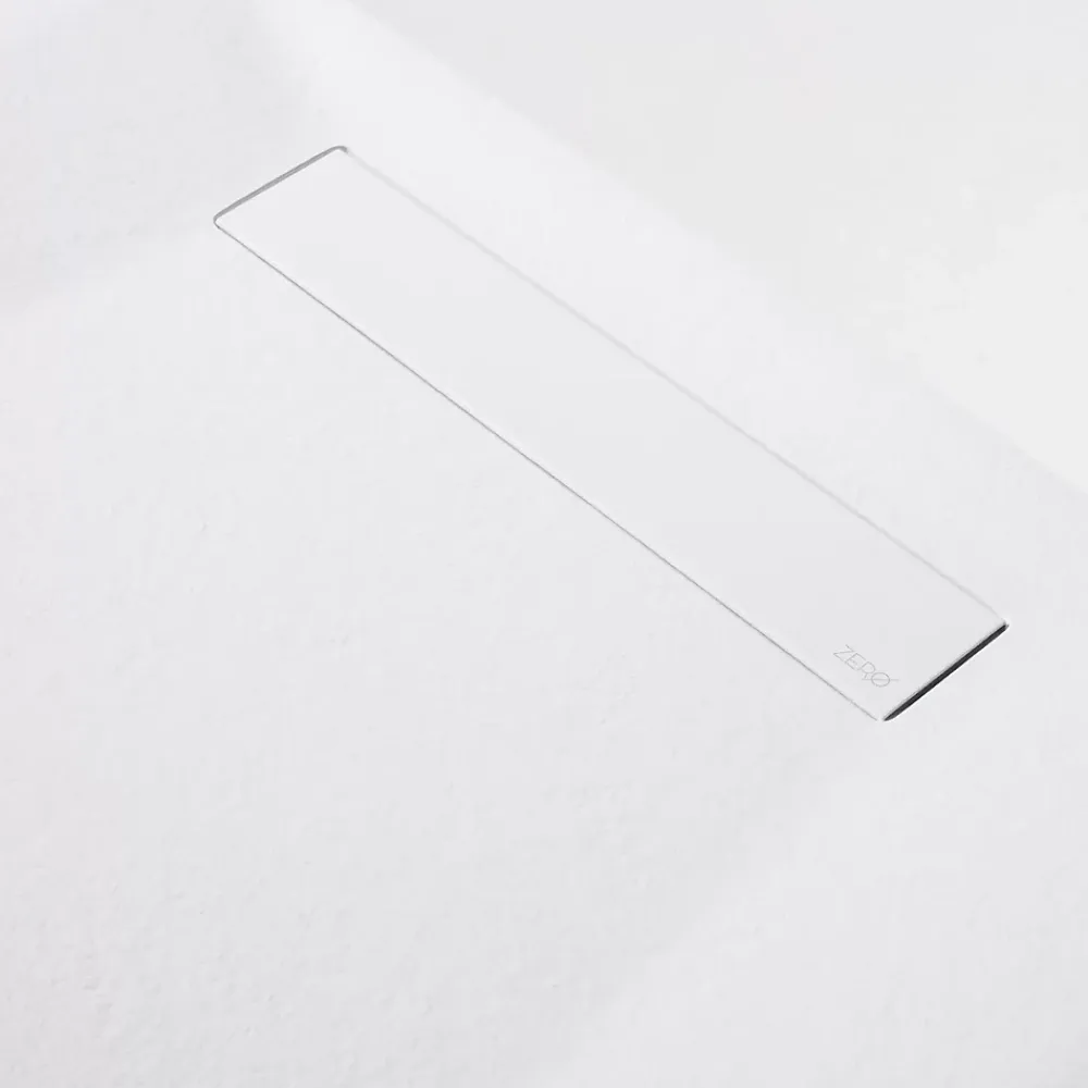 Receveur De Douche|Sanizéo Receveur de Douche Extraplat 70X140cm Blanc - Résine Minérale - Antidérapant - Effet Pierre Naturelle - RÉSIGRÈS.