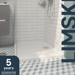 Receveur De Douche|GoodHome Receveur de douche extra-plat l.80 x L.160 cm blanc anti dérapant, Limski