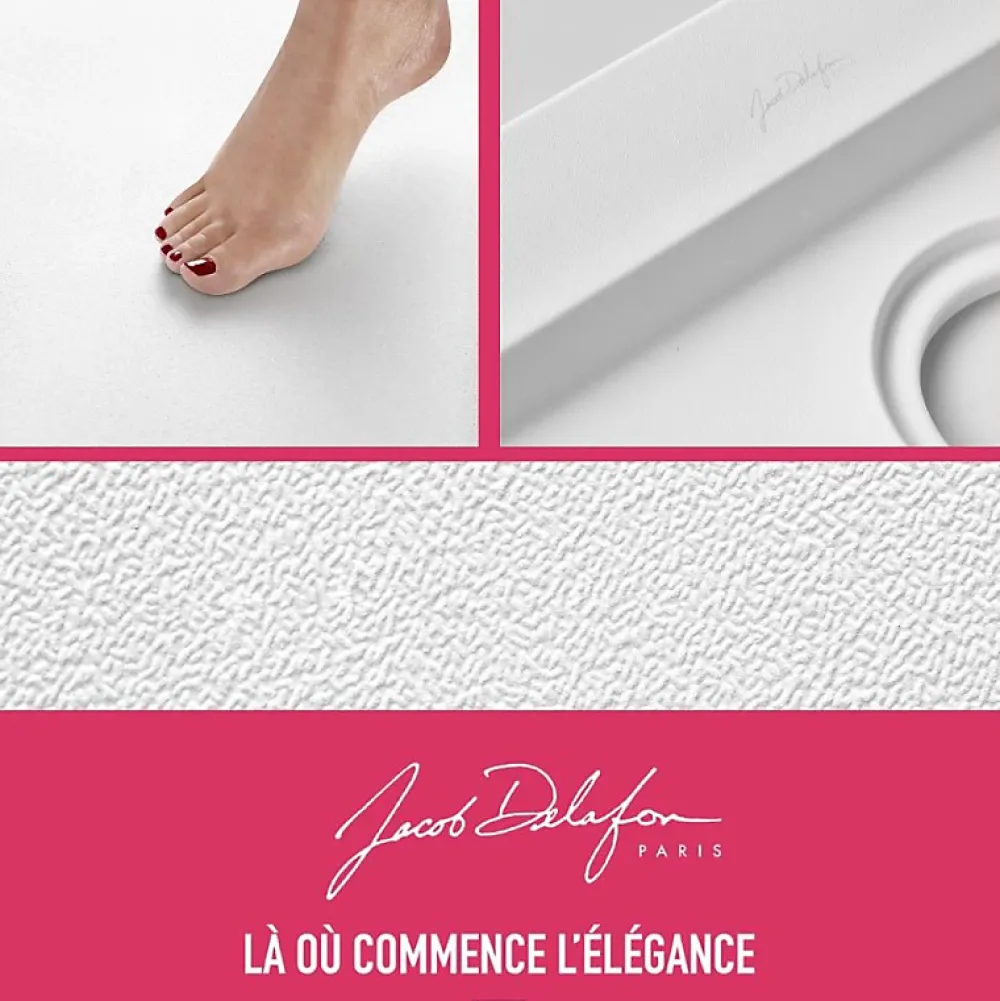 Jacob Delafon Receveur de douche Flight rectangle extra plat antidérapant 110 x 80 cm