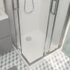 Receveur De Douche|GoodHome Receveur de douche L.80 x l.80 cm blanc en résine, Cavally