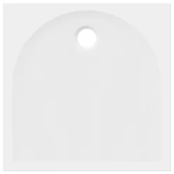 Receveur De Douche|GoodHome Receveur de douche L.80 x l.80 cm blanc en résine, Cavally