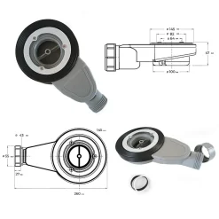 Receveur De Douche|Saniverre Receveur de douche POLAR blanc extra-plat effet pierre 80 x 160 cm + bonde