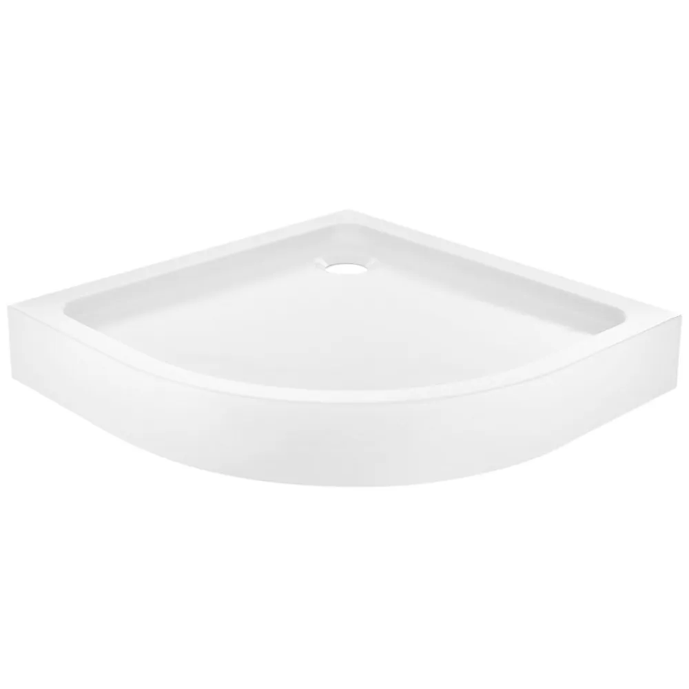 Receveur de douche quart de cercle à poser 90 x 90 cm, Dommel