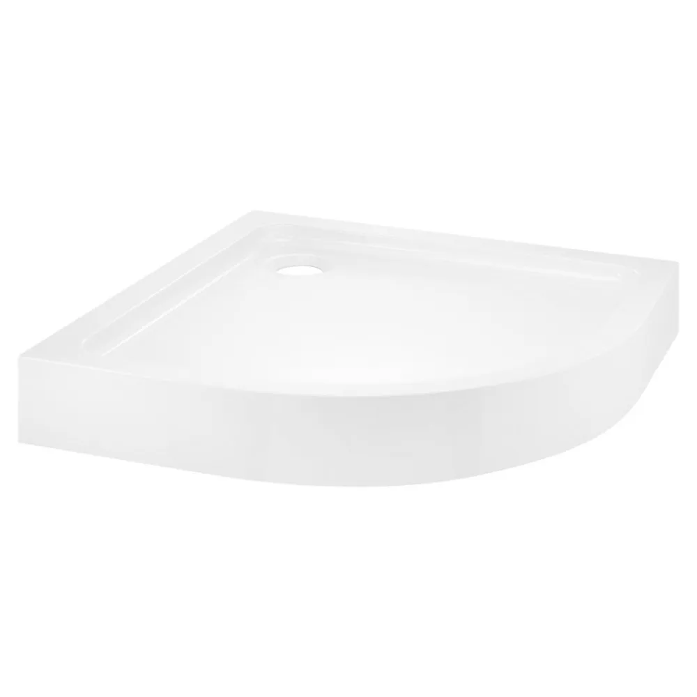 Receveur de douche quart de cercle à poser 90 x 90 cm, Dommel