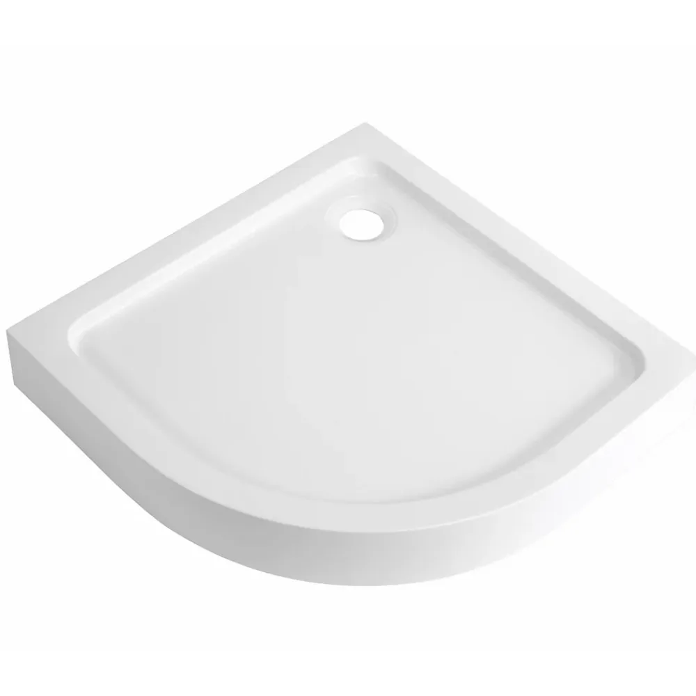 Receveur de douche quart de cercle à poser 90 x 90 cm, Dommel