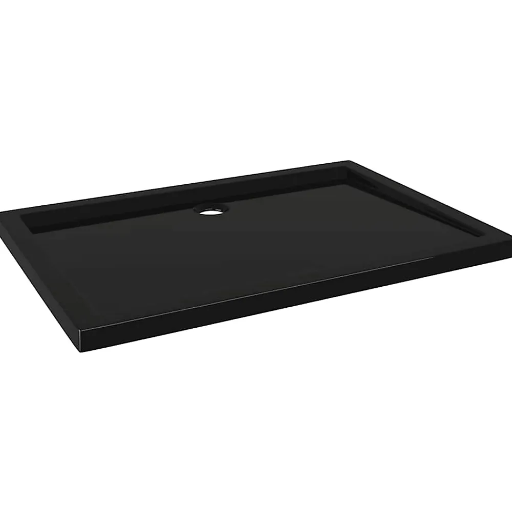 Receveur De Douche|Vidaxl Receveur de douche rectangulaire ABS Noir 70x100 cm