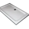 Laneri Receveur de douche rectangulaire surbaissé en Abs avec bonde inclus H. 5 cm - 80 x 140