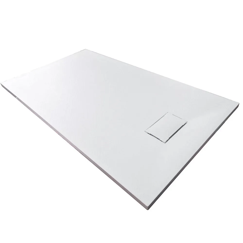 Bernstein Receveur de douche rectangulaire 80x100cm en SMC - 3,7cm de hauteur - sans système d'évacutation