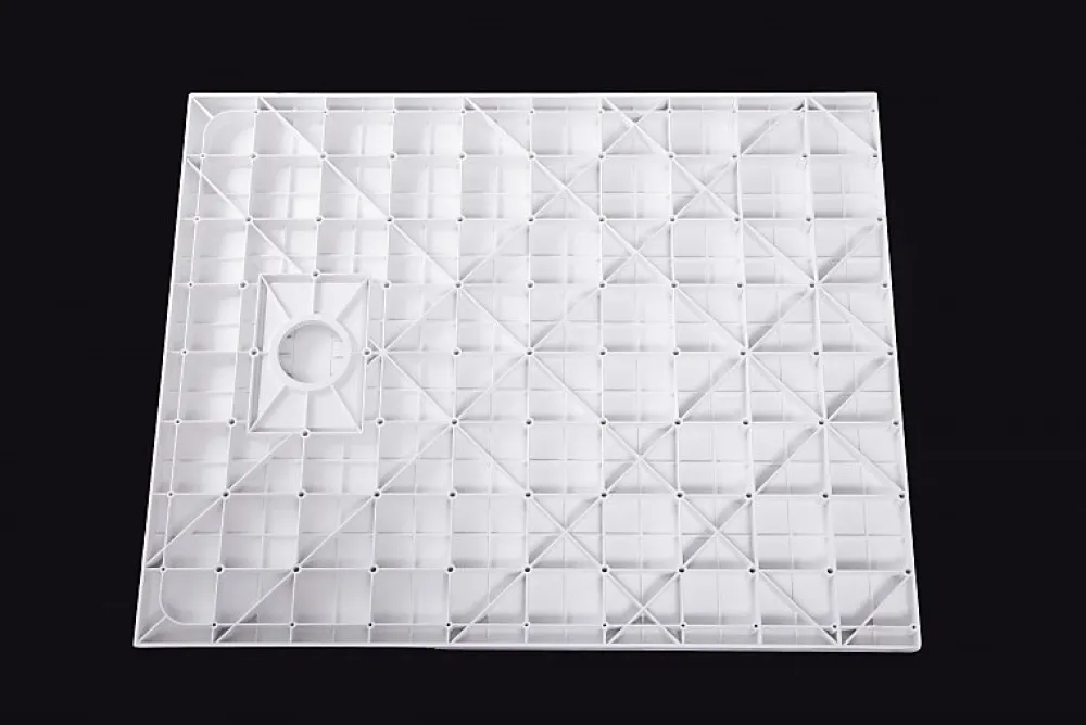 Bernstein Receveur de douche rectangulaire 80x100cm en SMC - 3,7cm de hauteur - sans système d'évacutation