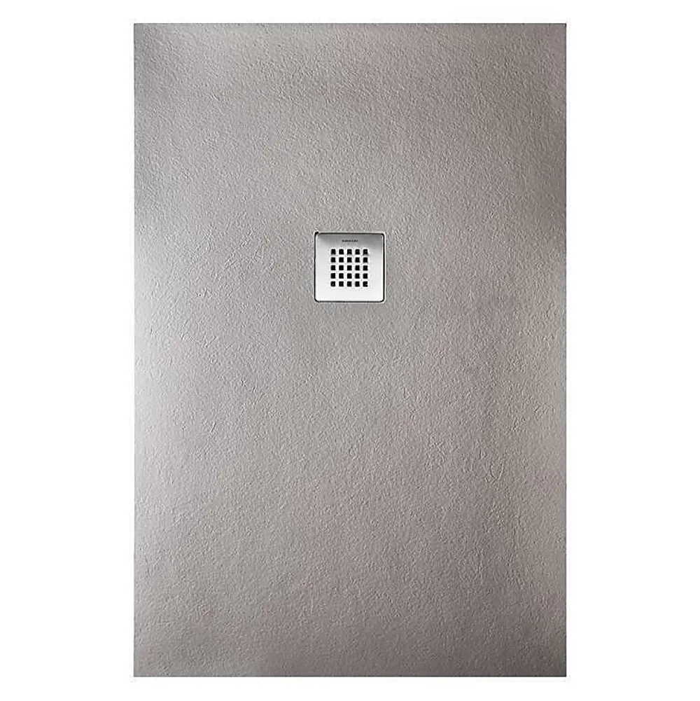 Sanycces Receveur de douche STRATO extra plat, Gris - 110 x 80 cm - Résistant et Facile à installer - Salle de bain - Douche