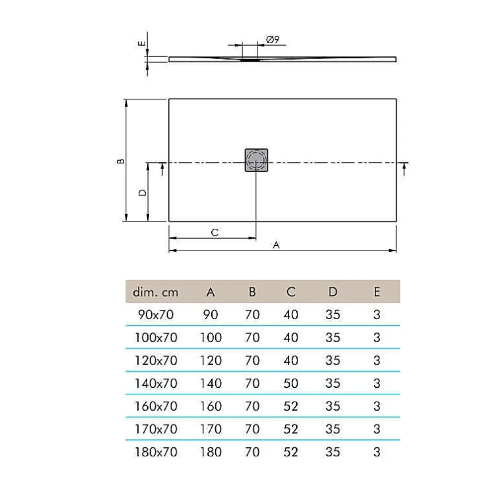 Sanycces Receveur de douche ultra-léger LOGIC - 100 x 70 cm - Blanc - Résistant et Facile à installer - Salle de bain - Douche