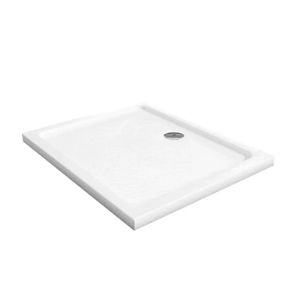 Receveur De Douche|Cuisibane Receveur de douche 100x80 cm acrylique extraplat CRYSTA - Blanc