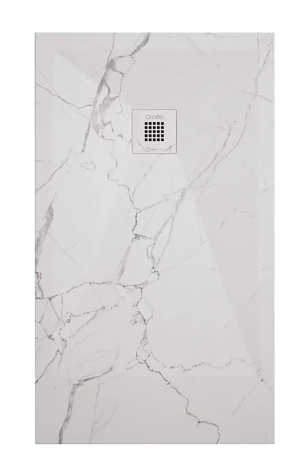 Receveur De Douche|Ayor Bathroom Receveur de douche 90x100 cm extra plat, résine et minéral, marbre blanc, Nola