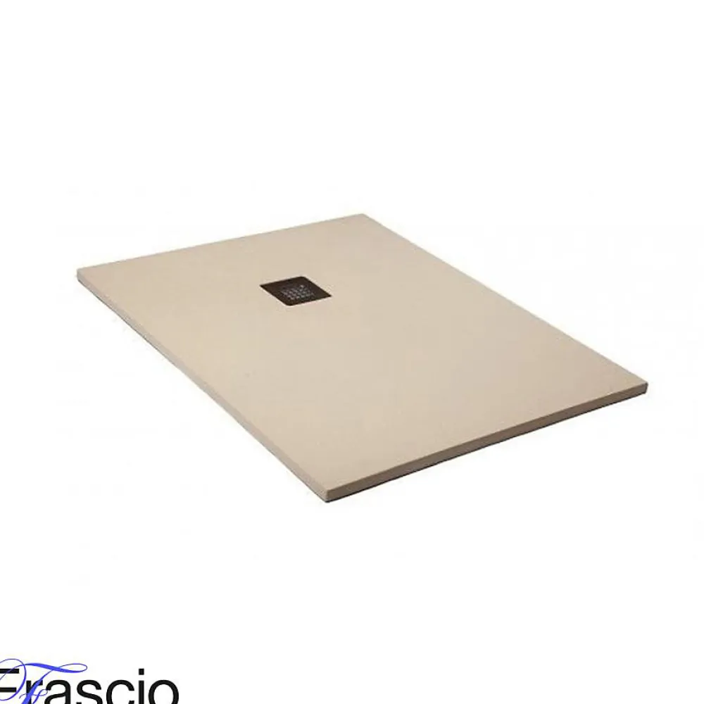 Receveur De Douche|Frascio New Tecnology Receveur de Douche 100X180 cm Ligne Vulcano Fin Blanc Perle Ral 1013 en Résine Synthétique et Poudre de Marbre - FRASCIO