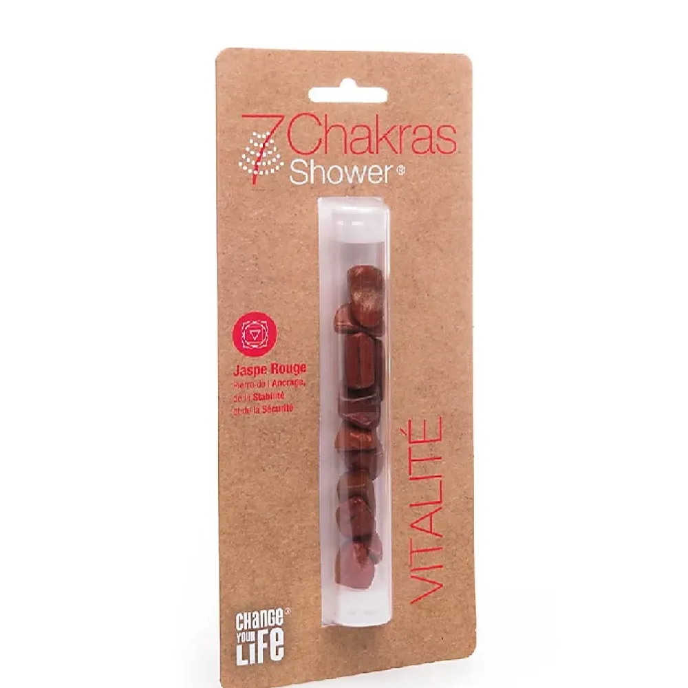 Change your life Recharge Jaspe Rouge pour douchette Tubo Vitalité 7ChakrasShower