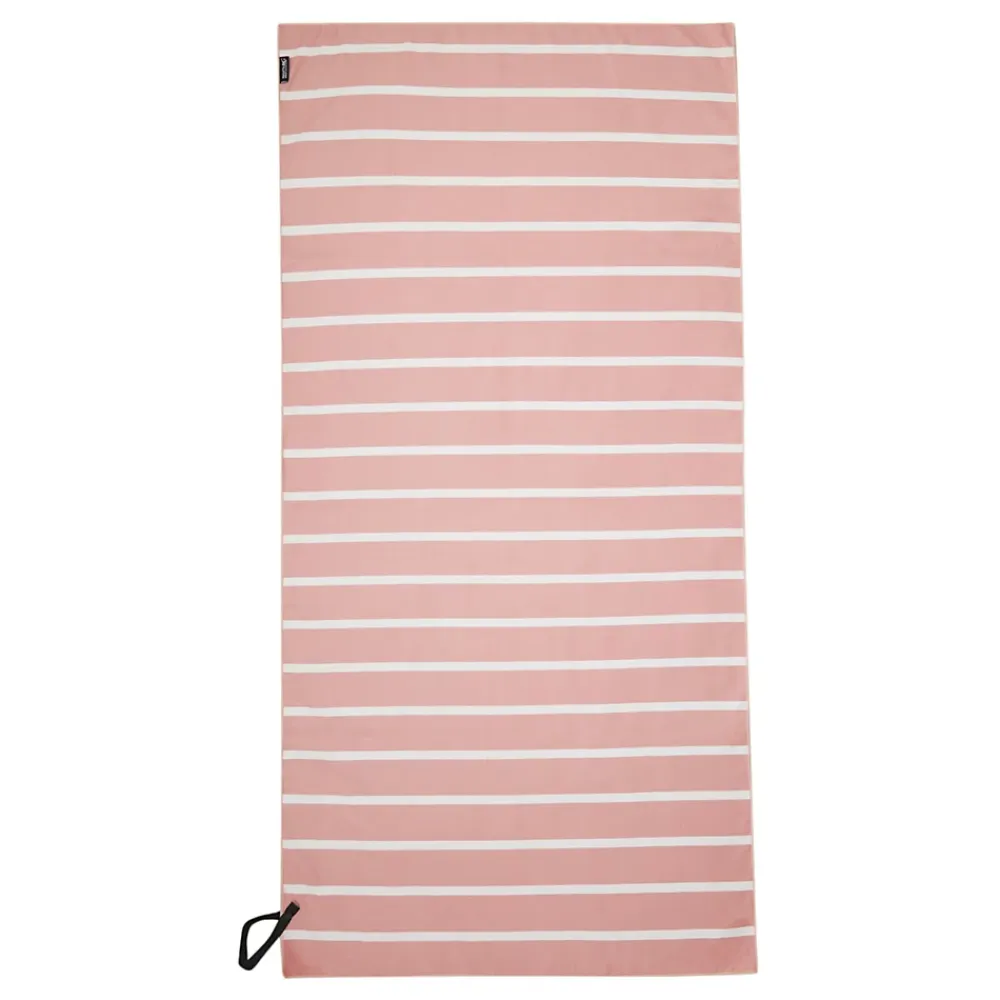 Gant De Toilette|Regatta - Serviette de plage motif/style rayé Rose p'le / Blanc (Taille unique)