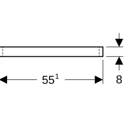 Geberit Réhausse 8 cm habillage blanc Lineo