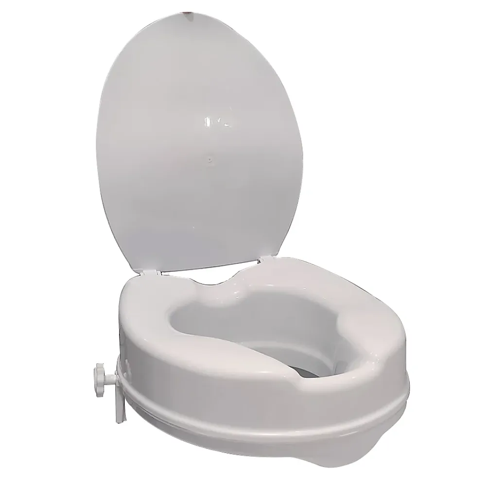 Godonnier Réhausse WC avec couvercle plastique blanc 10 cm