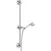 Paffoni Ricordi Set de douche vintage avec barre de douche 60cm, Chrome (ZSAL010)