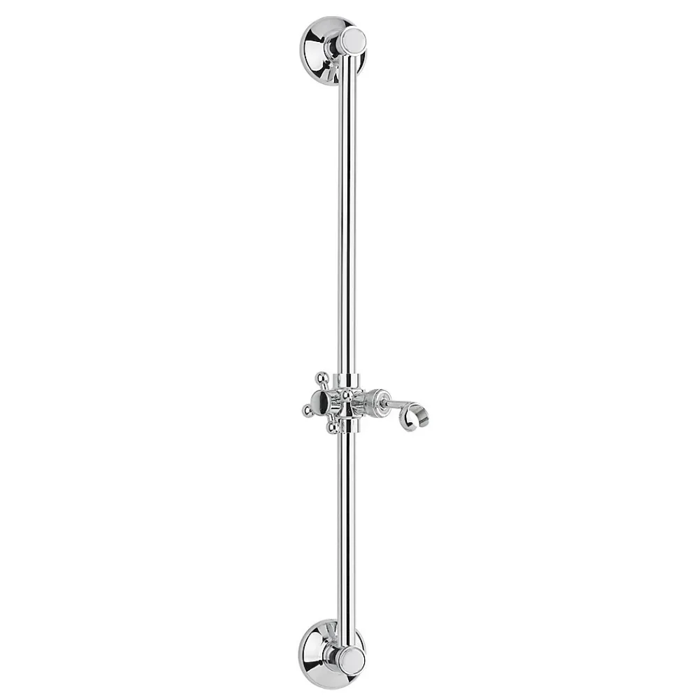 Paffoni Ricordi Set de douche vintage avec barre de douche 60cm, Chrome (ZSAL010)