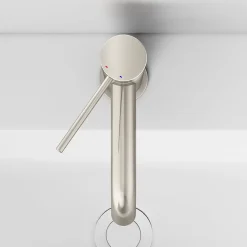 Robinet Lave-Mains|Dileci Robinet à bec court - Nickel brossé,Chrome -