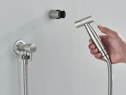 Signature Robinet bidet en Acier Inox Murale Trou Unique