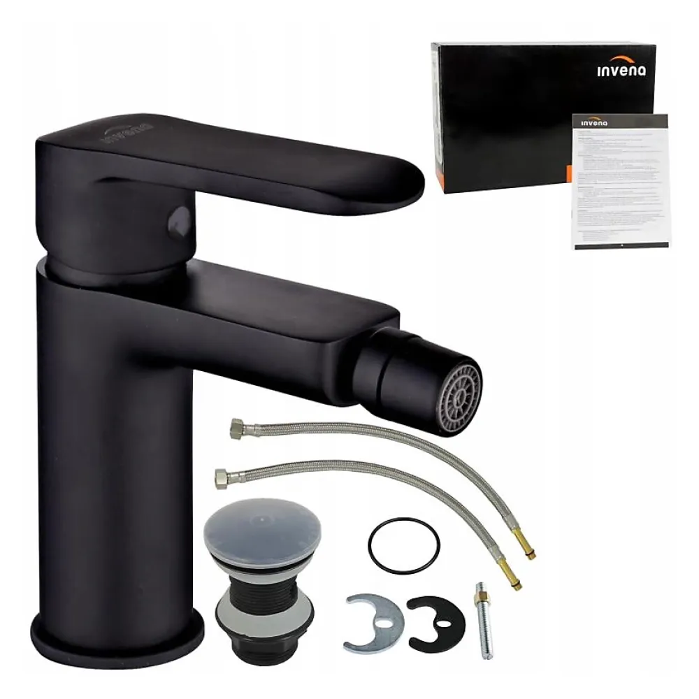Invena Robinet Bidet Noir Monocommande