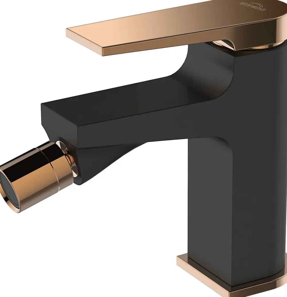 Invena Robinet Bidet Noir Monocommande Midnight