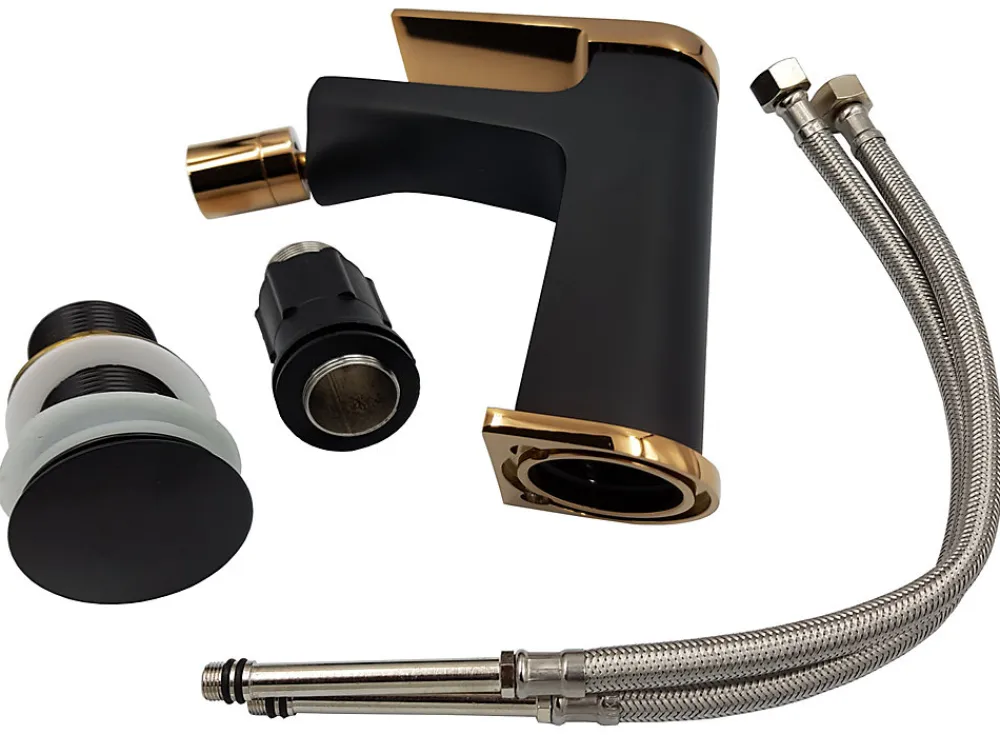 Invena Robinet Bidet Noir Monocommande Midnight
