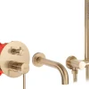 Robinet De Baignoire|Rea Robinet de baignoire Lungo Gold Brush + box