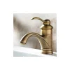 Robinet De Baignoire|Deko Robinet de baignoire rétro antique, mitigeur de lavabo européen chaud et froid, finition bronze, bouilloire rétro, jet brossé