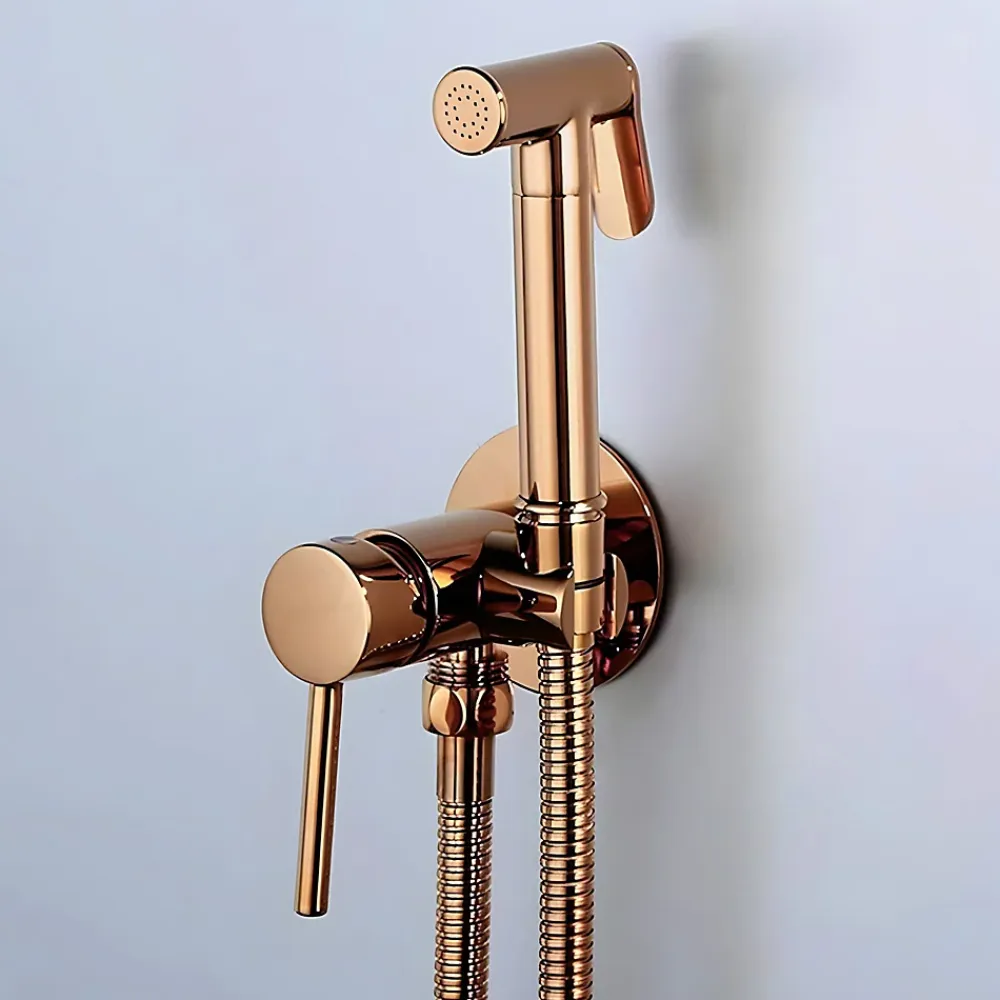 Rea Robinet de bidet encastré Lungo loop rose gold