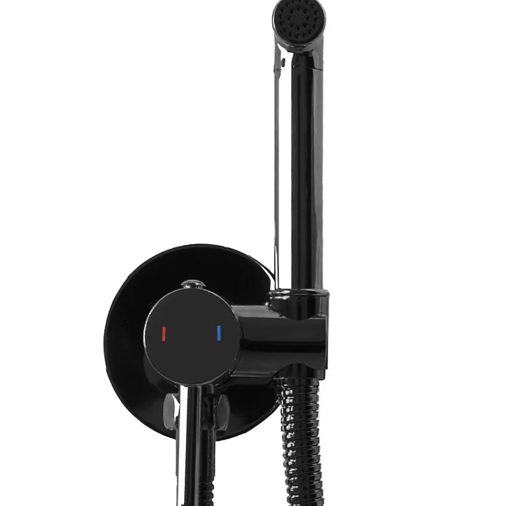 Rea Robinet de bidet encastré Lungo loop black metallic