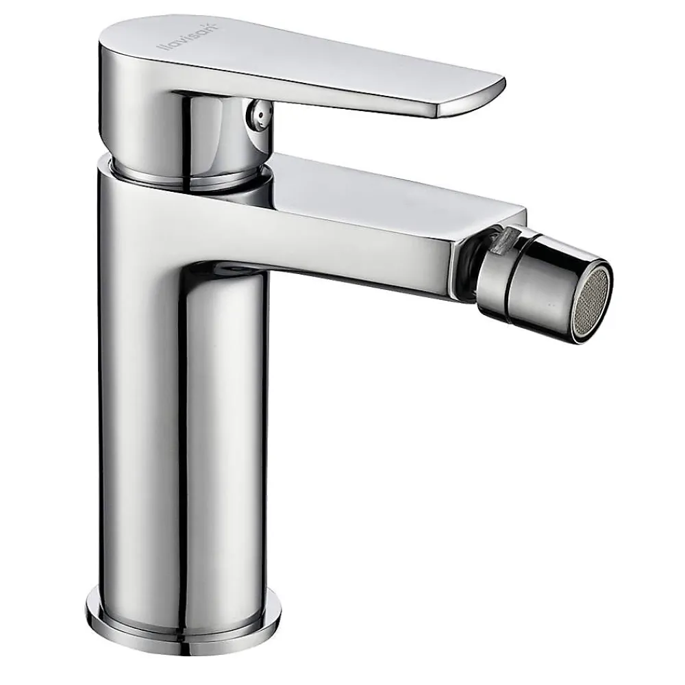 Robinet De Bidet|Kibath Robinet de bidet monocommande ASTRO avec finition chromée brillante en laiton