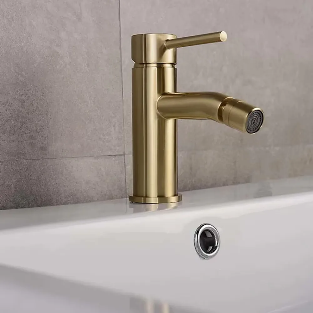 Rea Robinet De Bidet Lungo Brush Gold