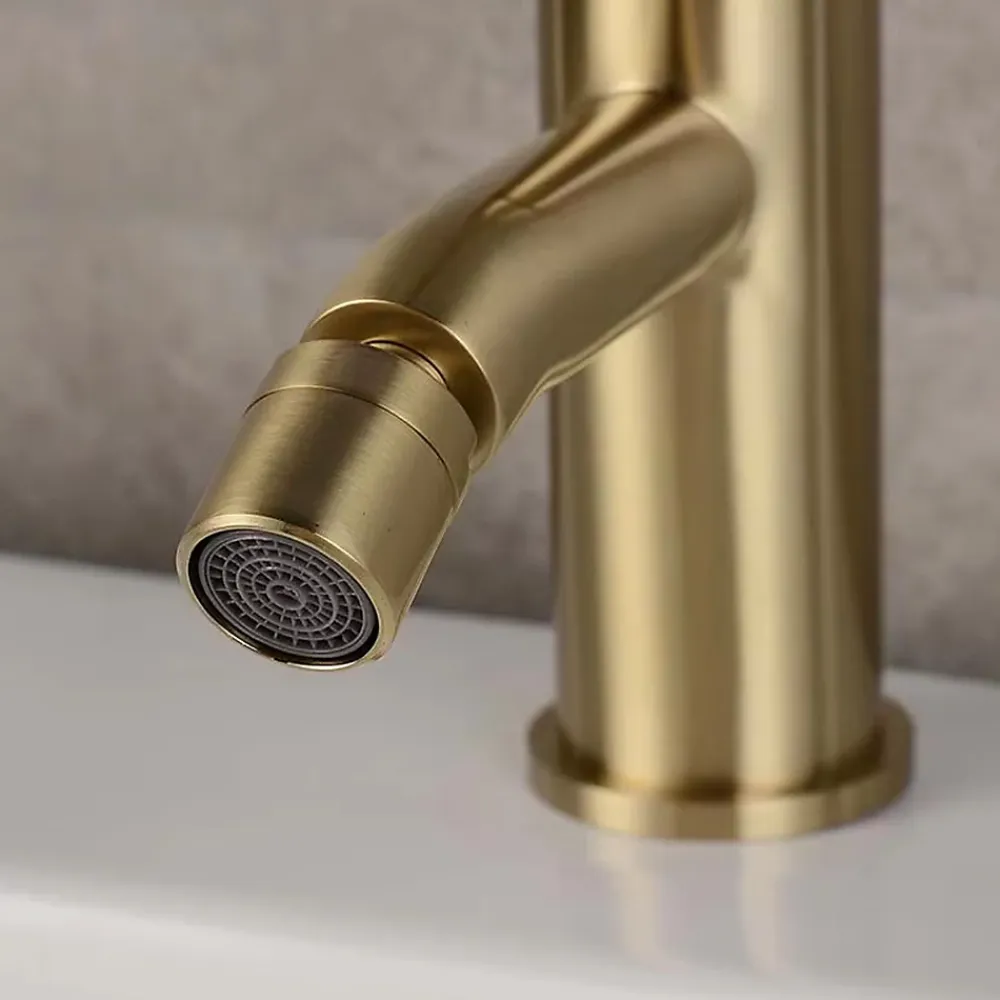 Rea Robinet De Bidet Lungo Brush Gold