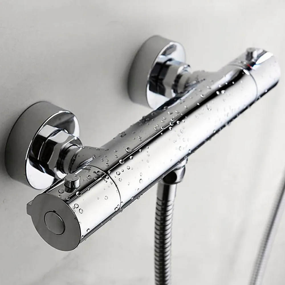 Robinet De Douche|Kibath Robinet de douche avec leviers thermostatiques en laiton, PAR, finition chrome poli, en laiton