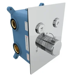 Robinet De Douche|Kibath Robinet de douche encastré, robinet à levier unique, PUL, finition chrome poli, en laiton