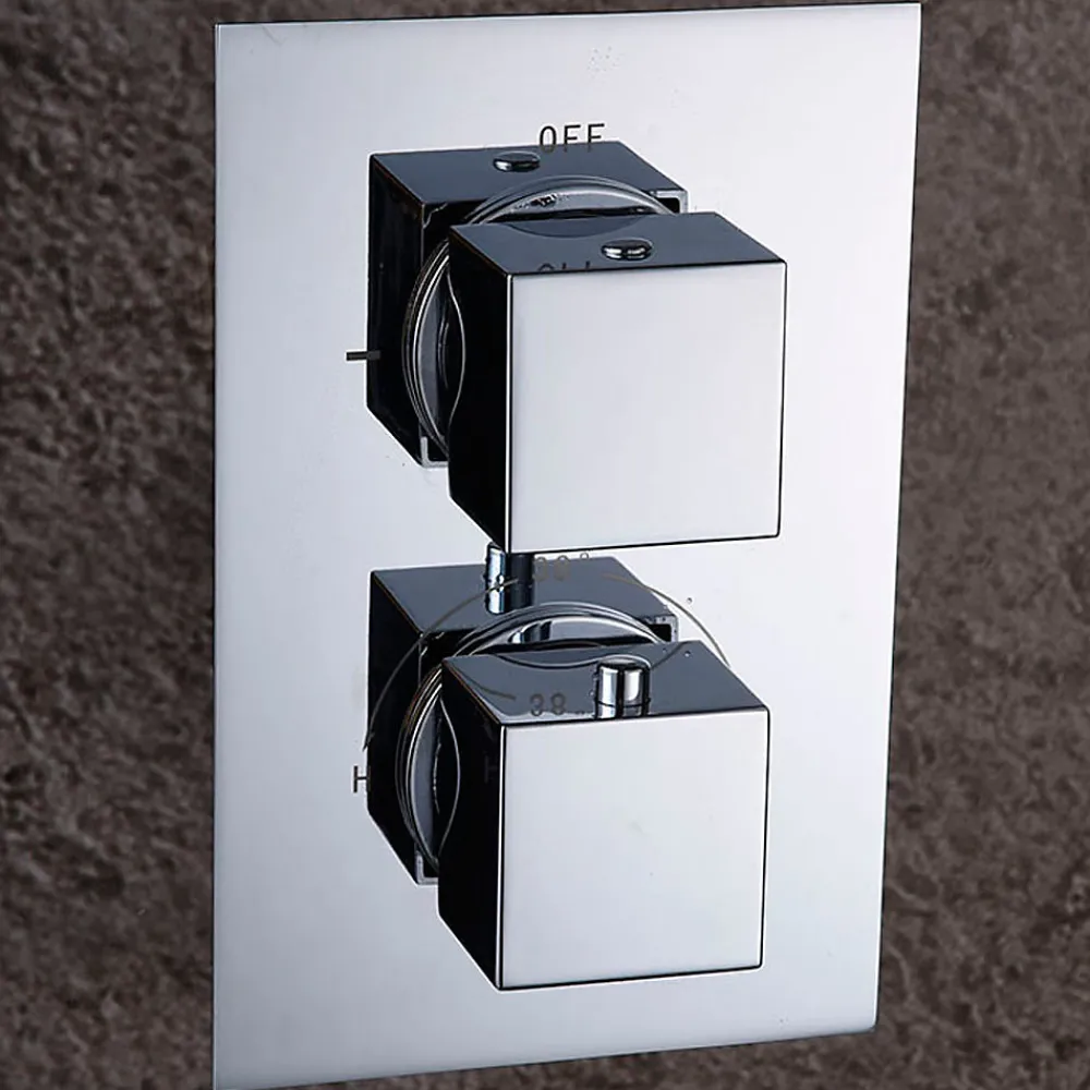 Robinet De Douche|Kibath Robinet de douche encastré (robinet seul) thermostatique ABEL finition chrome poli en laiton