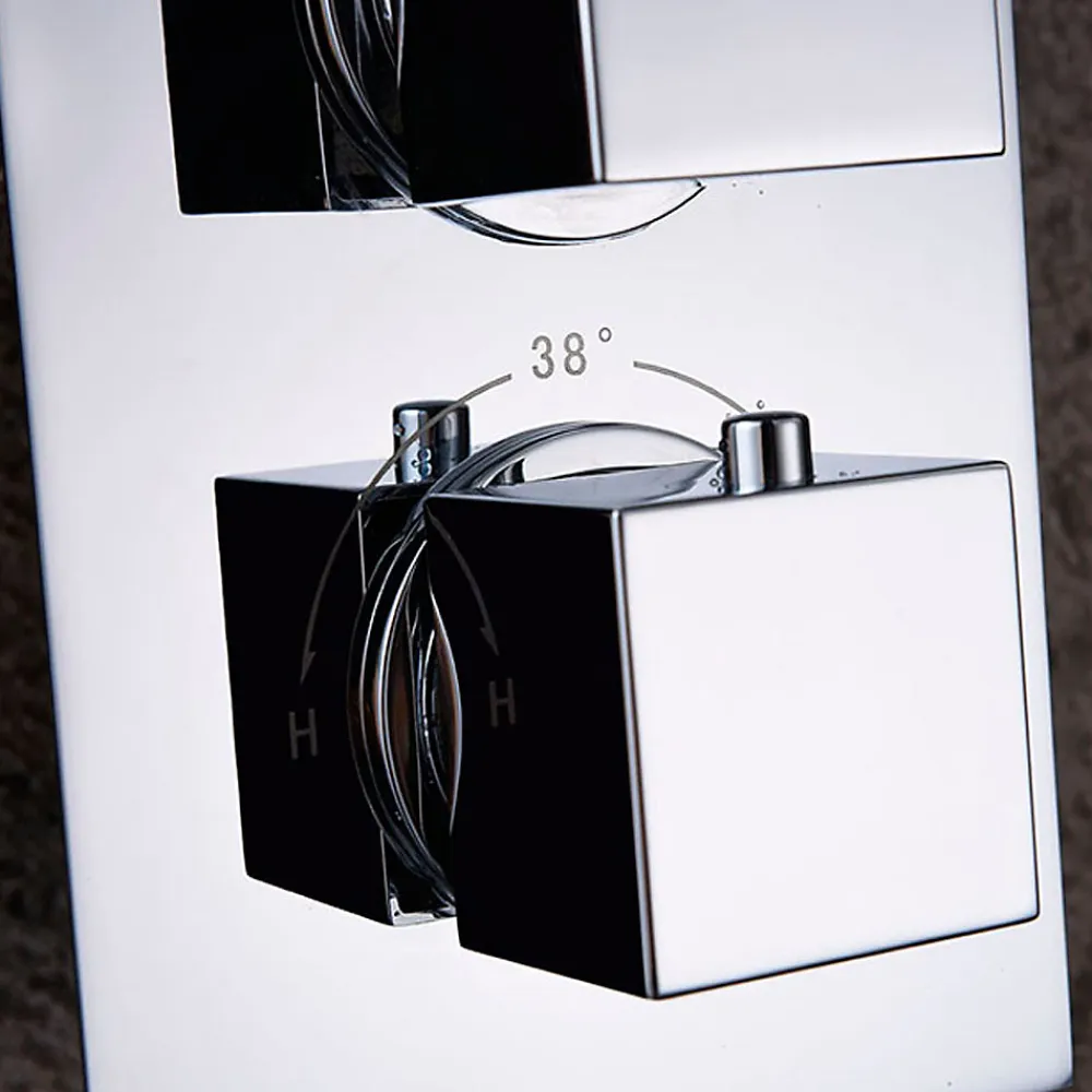 Robinet De Douche|Kibath Robinet de douche encastré (robinet seul) thermostatique ABEL finition chrome poli en laiton
