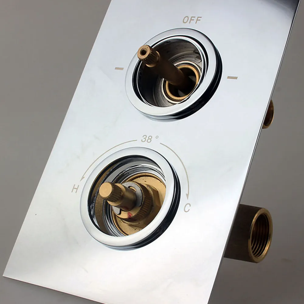 Robinet De Douche|Kibath Robinet de douche encastré (robinet seul) thermostatique ABEL finition chrome poli en laiton