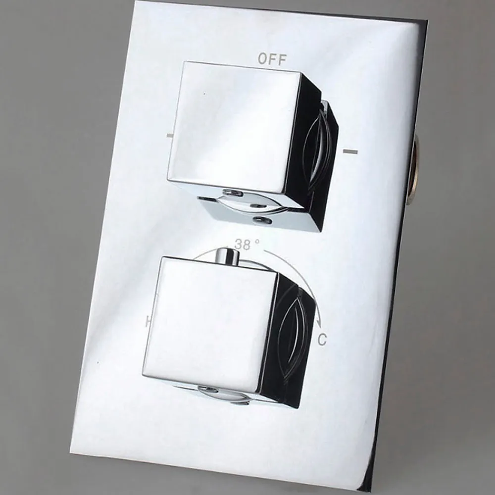 Robinet De Douche|Kibath Robinet de douche encastré (robinet seul) thermostatique ABEL finition chrome poli en laiton