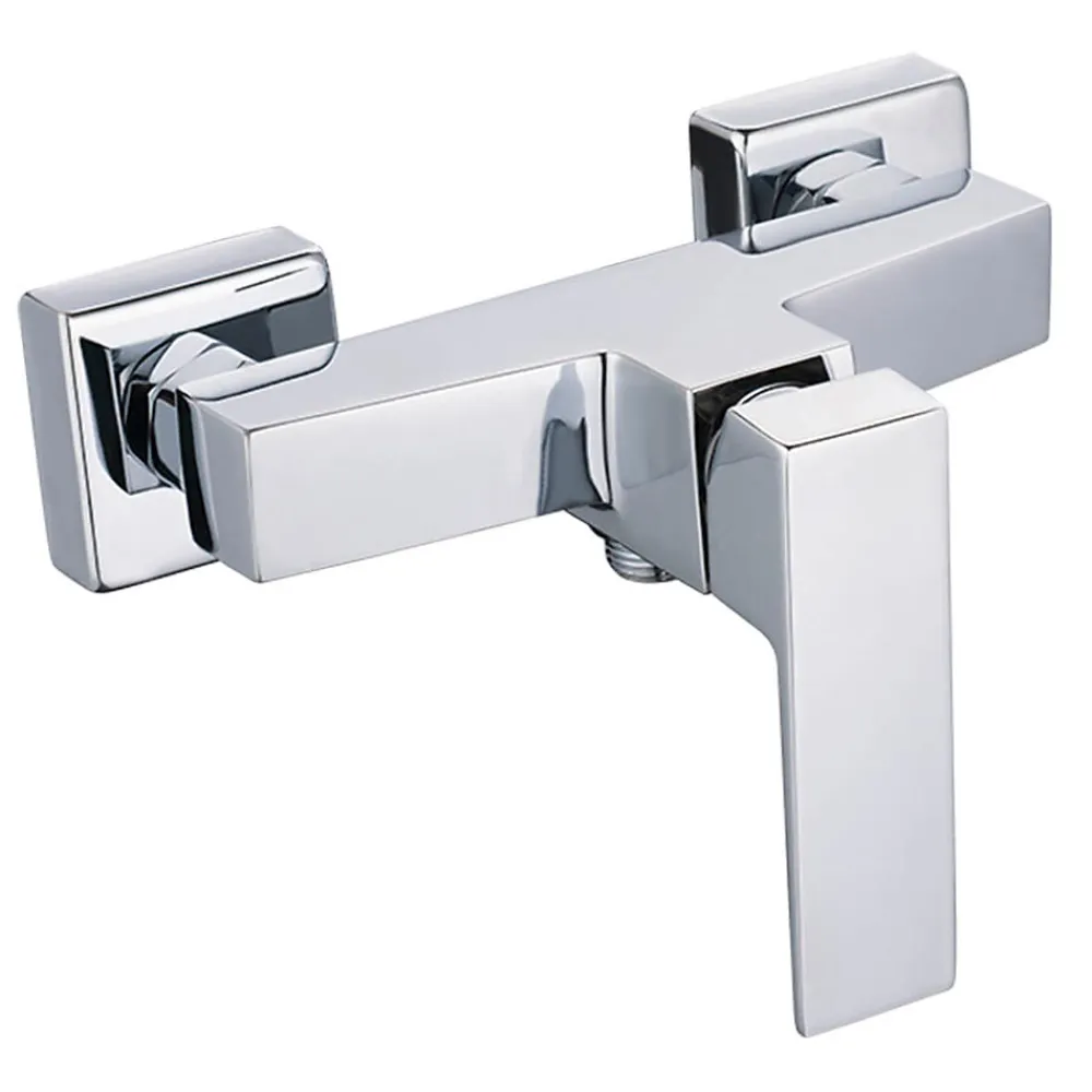 Robinet De Douche|Kibath Robinet de douche monocommande VERCO avec finition chromée brillante en laiton