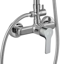 Kibath Robinet de douche monocommande PIN avec finition chromée brillante en laiton
