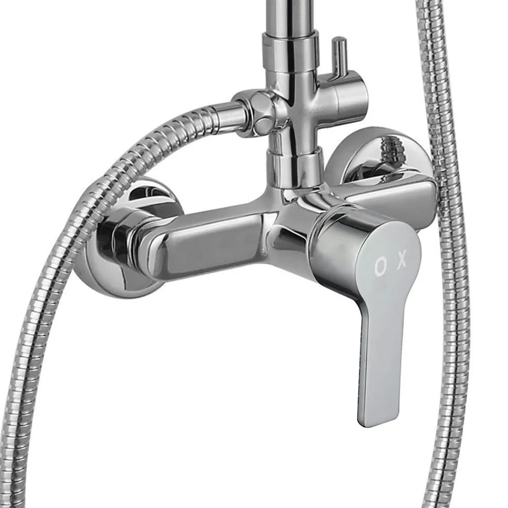 Kibath Robinet de douche monocommande PIN avec finition chromée brillante en laiton