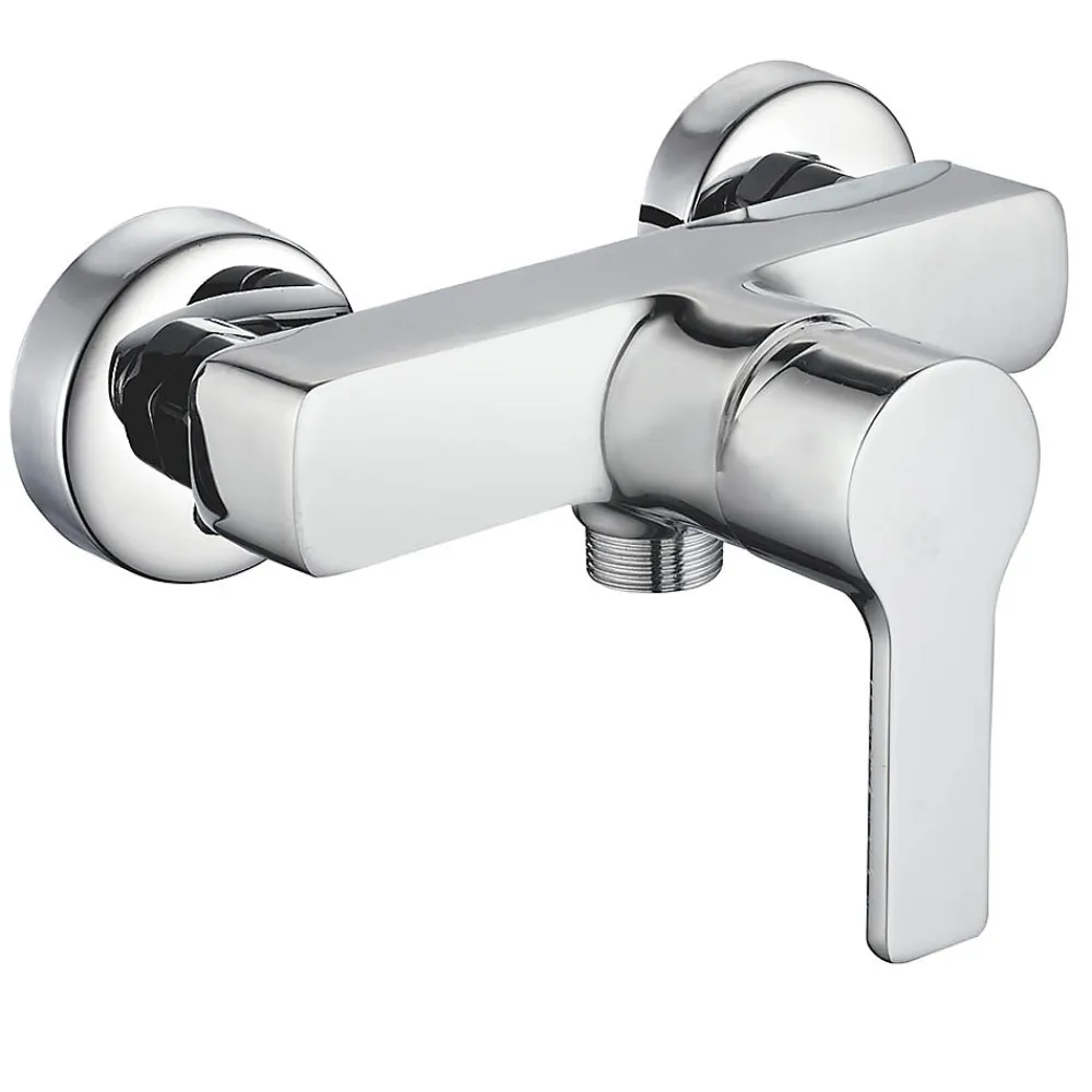Kibath Robinet de douche monocommande PIN avec finition chromée brillante en laiton