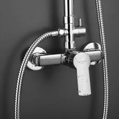 Colonne De Douche Encastrable|Kibath Robinet de douche monocommande SIX avec finition chromée brillante en laiton