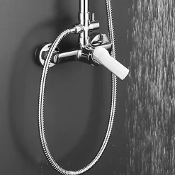 Colonne De Douche Encastrable|Kibath Robinet de douche monocommande SIX avec finition chromée brillante en laiton