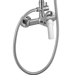 Colonne De Douche Encastrable|Kibath Robinet de douche monocommande SIX avec finition chromée brillante en laiton